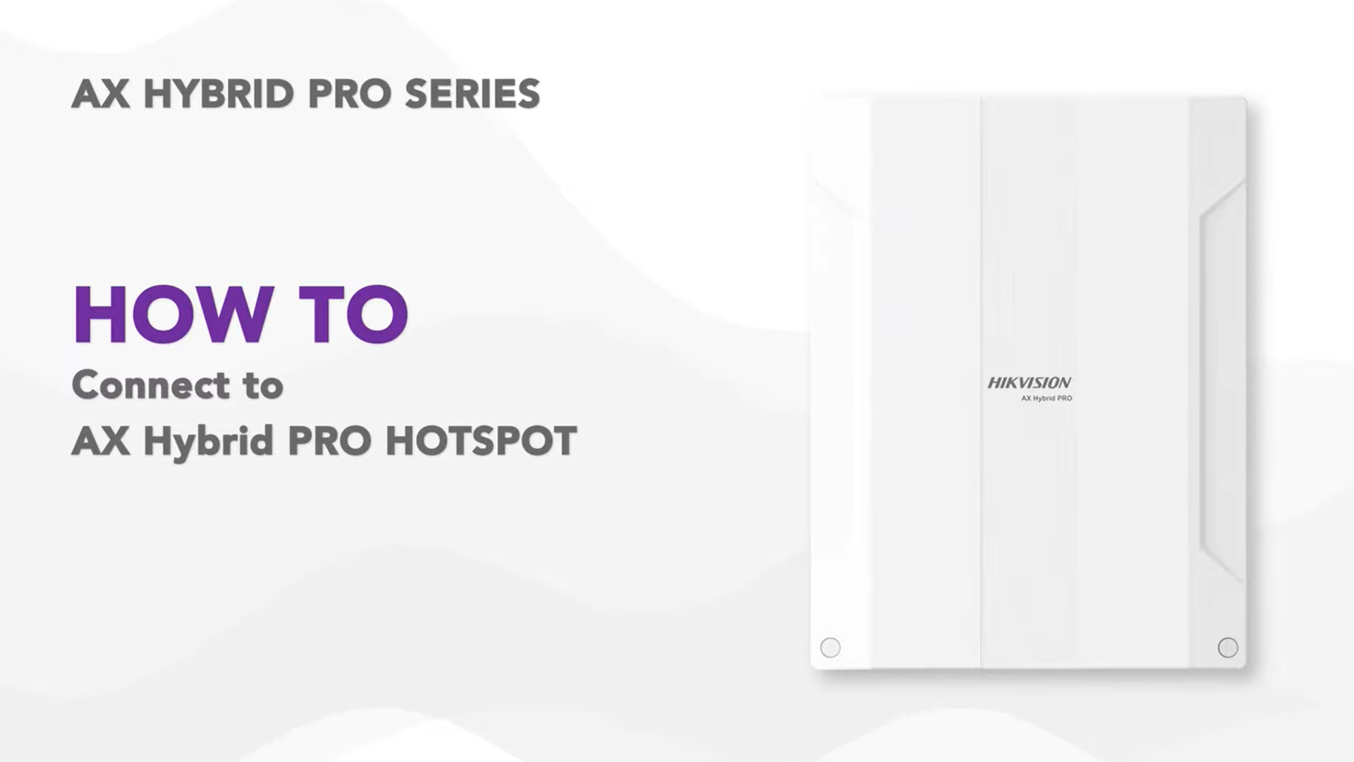 How to connect to AX Hybrid Pro HOTSPOT