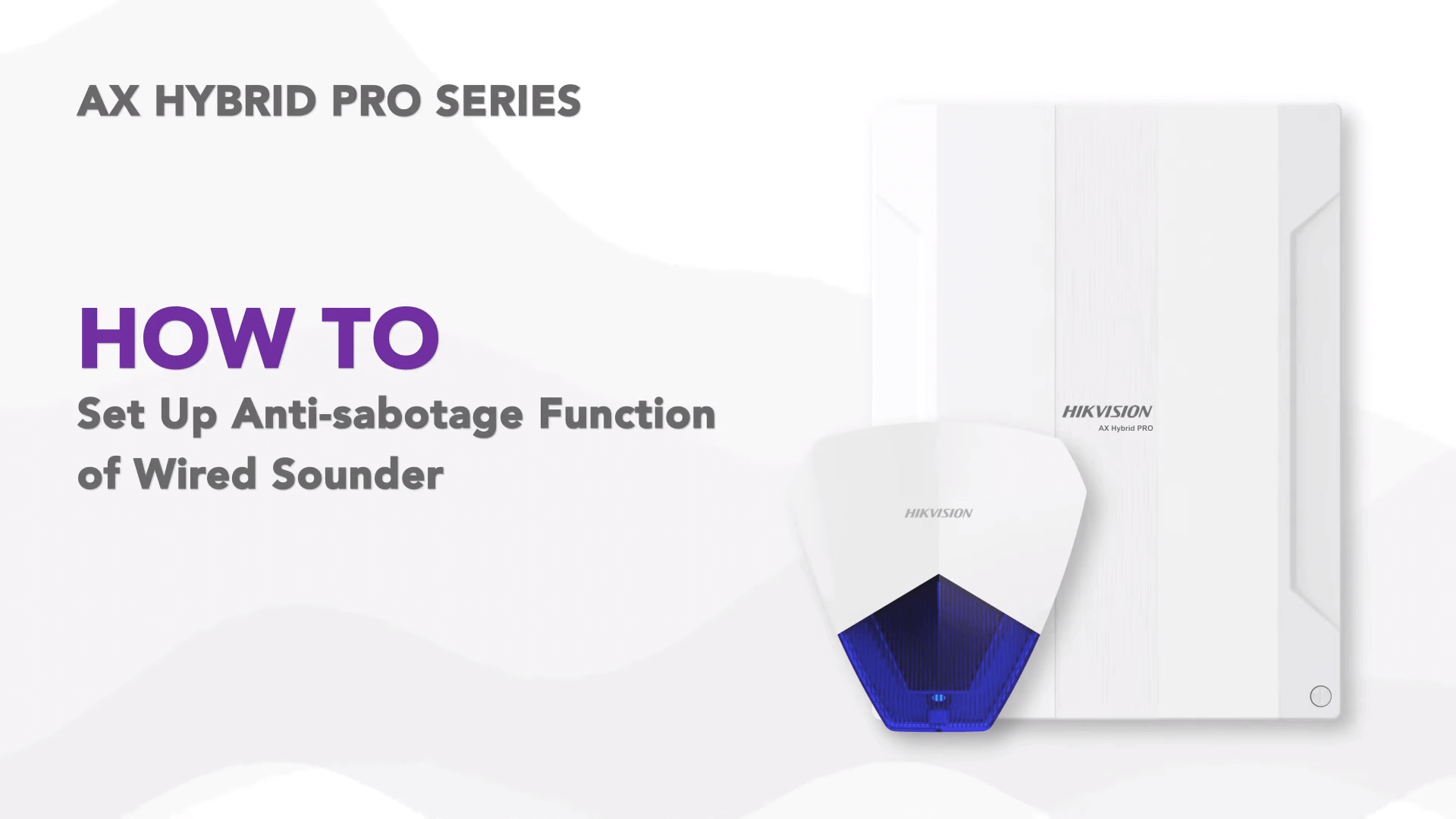 How to set up anti-sabotage function of wired sounder