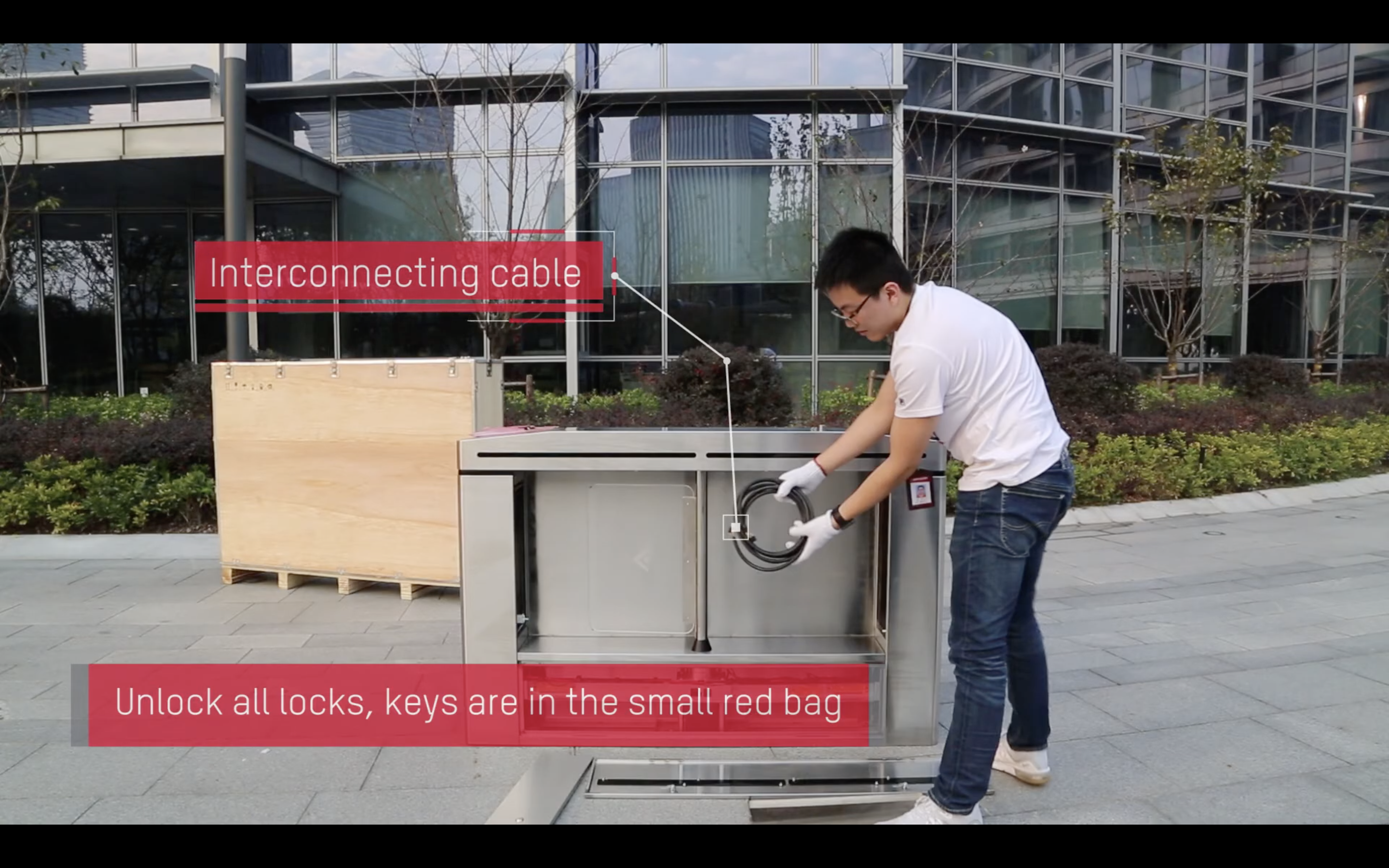 Unboxing Swing Barrier and preparation in advance