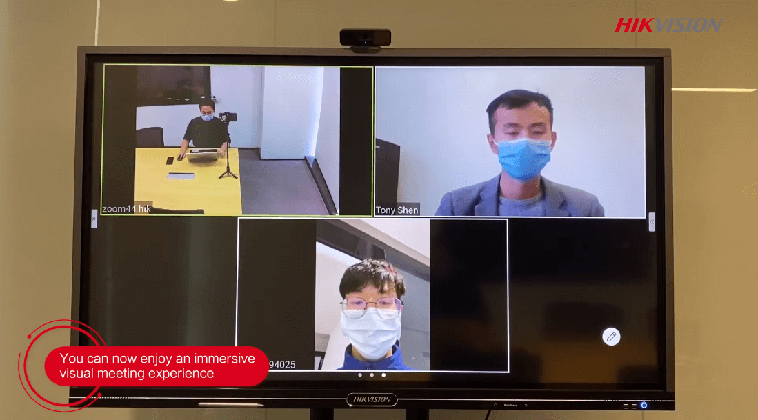 How to Set Up a Teleconference on a Hikvision Interactive Display