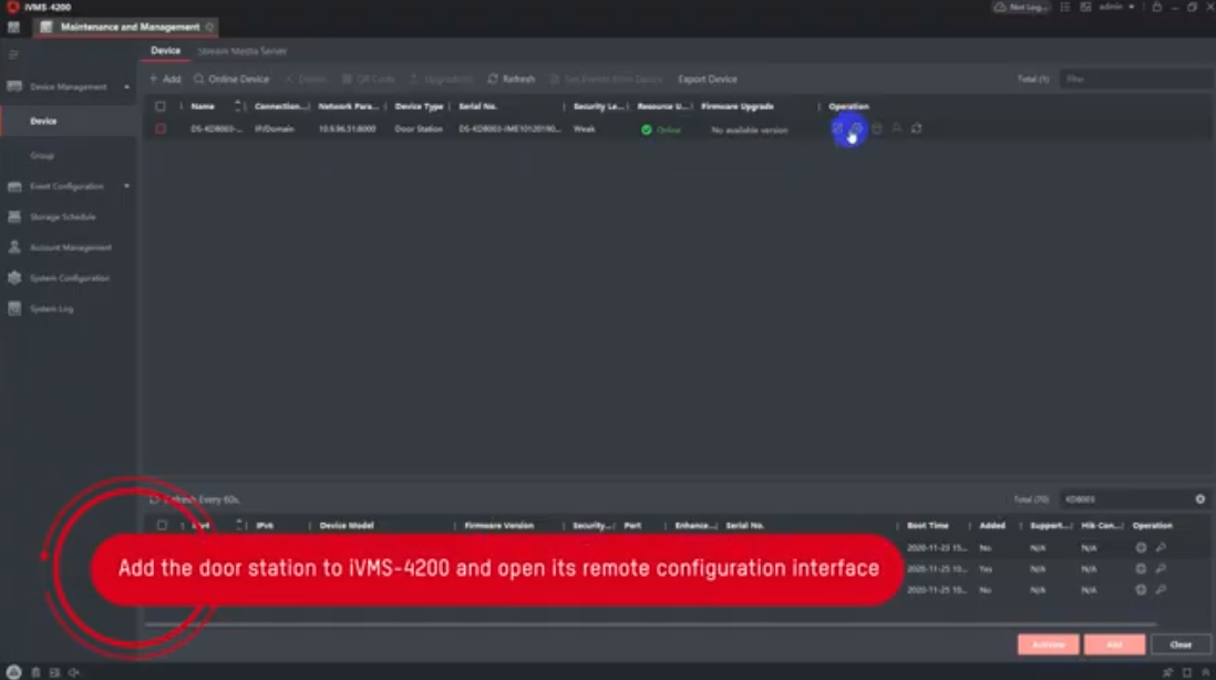 How to Add Indoor Station to Door Station ( Protocol 2.0）